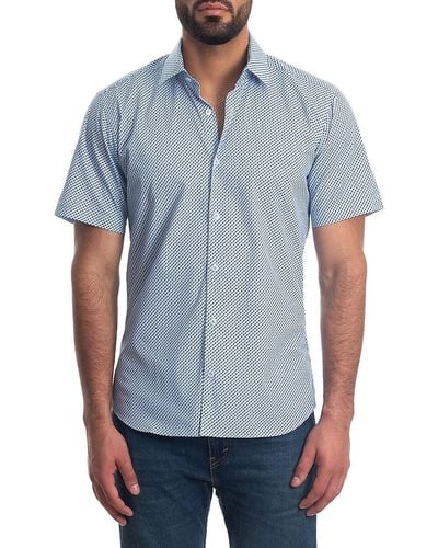 Jared Lang Geometric Print Shirt - Blue