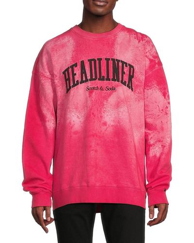 Scotch & Soda Oildye Headliner Sweatshirt - Pink