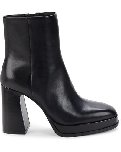 Ash Alyx Block Heel Platform Ankle Boots - Black