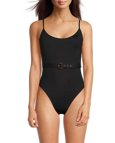 Sunshine 79 Maillot Belted One Piece Swimsuit - Black