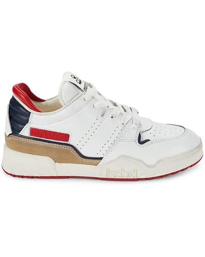 Isabel Marant Leather & Suede Trainers - White
