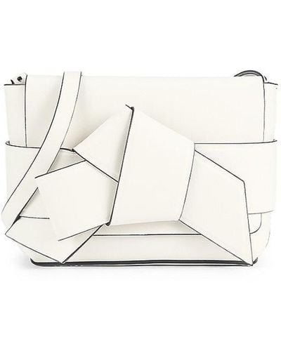 Acne Studios Knot Leather Crossbody Bag - White