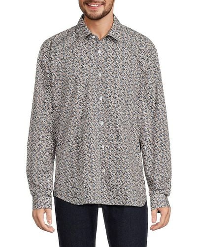 Jared Lang Floral Shirt - Gray