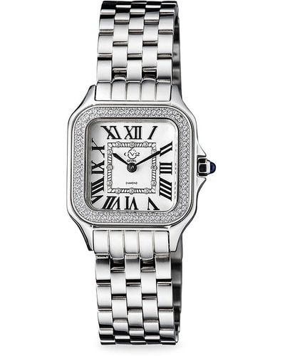 Gv2 Milan 27.5Mm Stainless Steel & 0.04 Tcw Diamond Bracelet Watch - Metallic