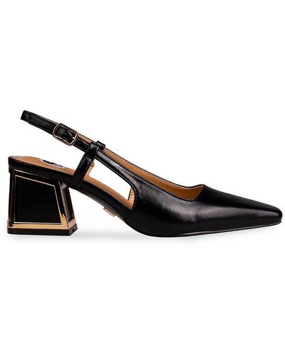 Black slingbacks sales block heel
