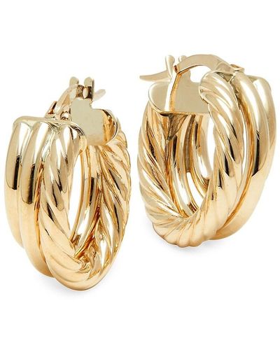 Saks Fifth Avenue Saks Fifth Avenue Set Of 2 14K Stud Earrings - Metallic