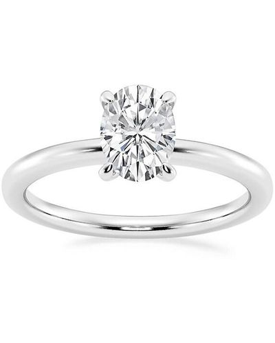 Saks Fifth Avenue Saks Fifth Avenue Build Your Own Collection 14k White Gold & Oval Natural Diamond Solitaire Engagement Ring
