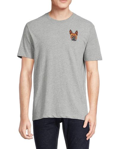 French Connection Dog Pixel Crewneck Tee - Gray