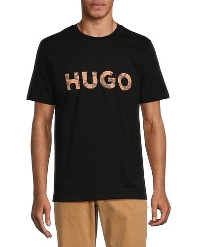 HUGO Dunocyo Logo Graphic Tee - Black