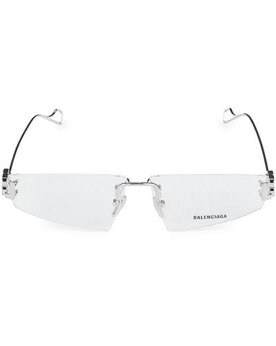Balenciaga 65mm Butterfly Eyeglasses - Metallic