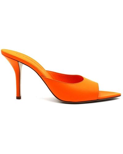GIA X PERNILLE Leather Stiletto Mules - Orange