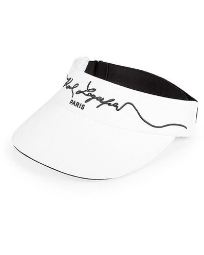 Karl Lagerfeld Logo Visor Cap - White