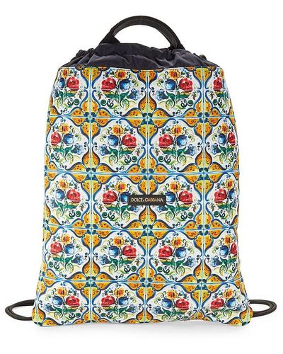 Dolce & Gabbana Printed Nylon Backpack - Multicolour