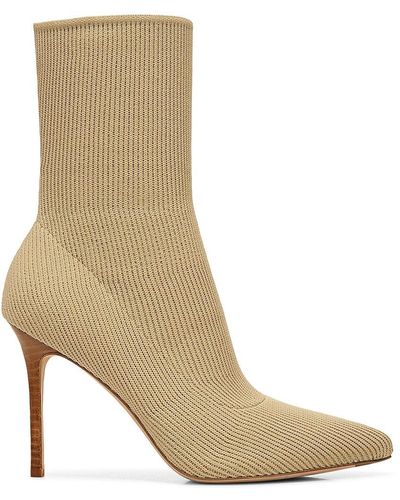 Veronica Beard Lisa Knit Ankle Boots - Brown