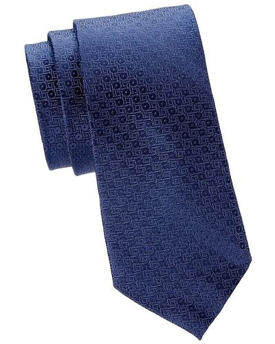 Saks Fifth Avenue Textured Silk Tie - Blue
