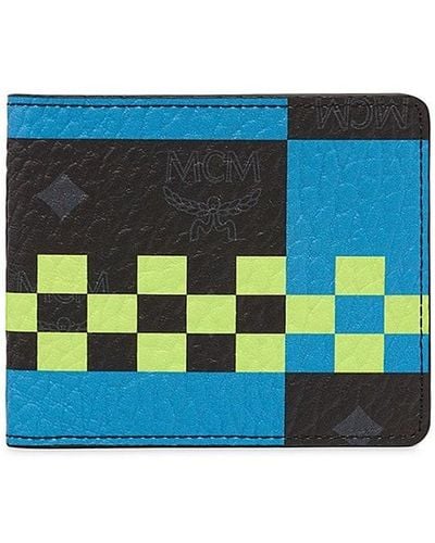 MCM Aren Bi-Fold Wallet - Blue
