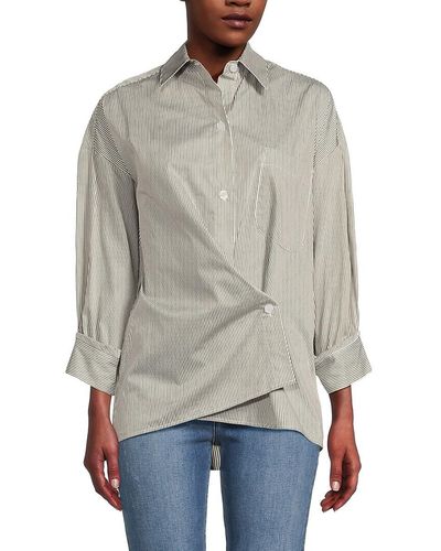 Twp Earl Striped Shirt - Gray