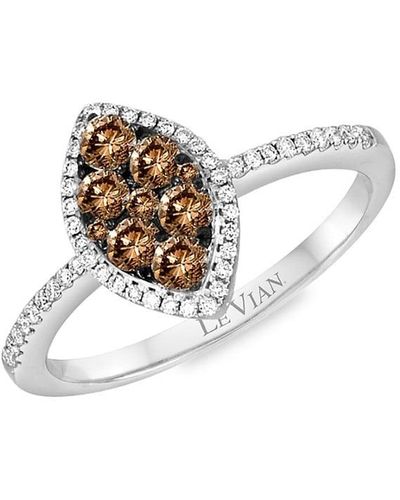 Le Vian Chocolatier® 14k Vanilla Gold®, Vanilla Diamond® & Chocolate Diamond® Ring - White