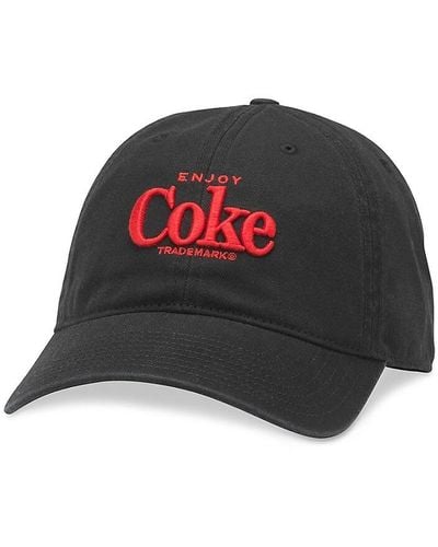 American Needle Coke Embroidery Baseball Cap - Black