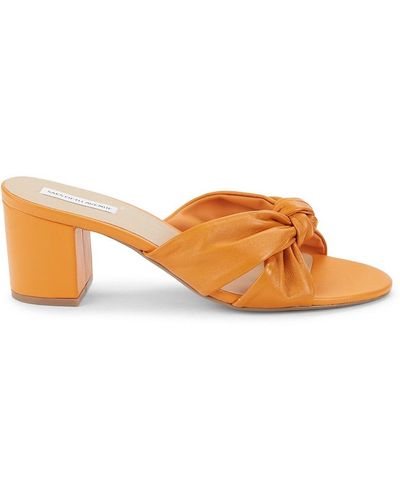 Saks Fifth Avenue Saks Fifth Avenue Victoria Knotted Leather Sandals - Orange