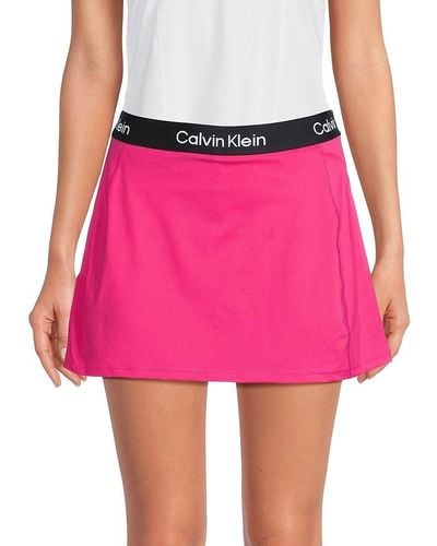 Calvin Klein Logo in Line | Waistband Black Lyst Skirt Mini A