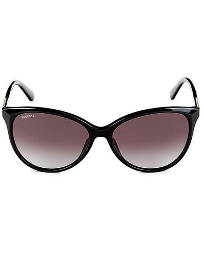 Swarovski 58mm Cat Eye Sunglasses - Brown