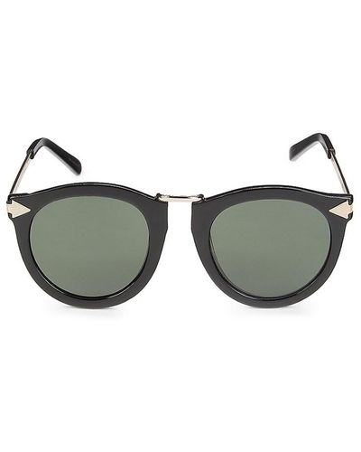 Karen Walker Harvest 51mm Oval Sunglasses - Grey