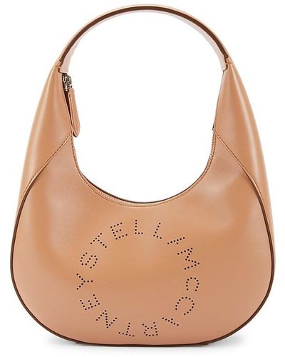 Stella McCartney Linea Logo Vegan Leather Hobo Bag - White