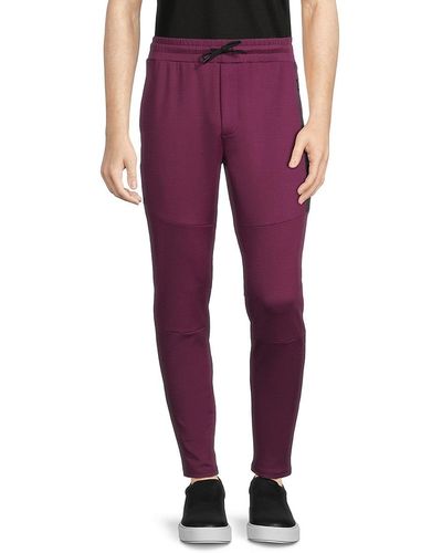 Greyson Sequoia Solid Drawstring Trousers - Purple