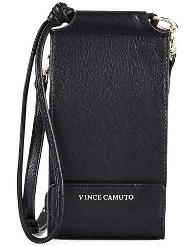 Vince Camuto Sela Convertible Leather Travel Wallet - Black