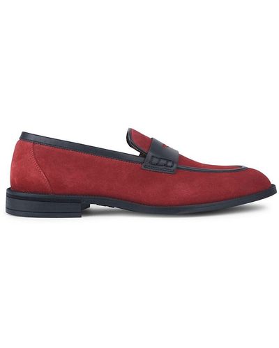 VELLAPAIS Leather Loafers - Red