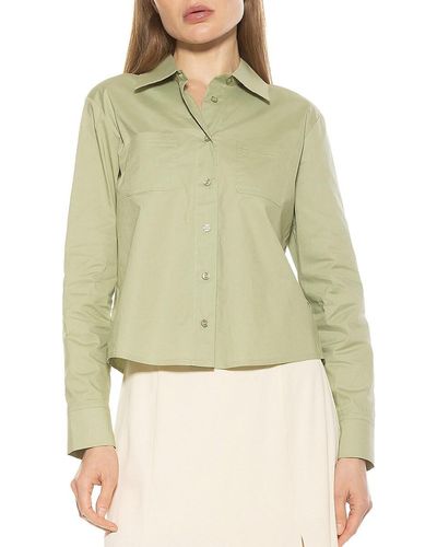 Alexia Admor Roxanne Long Sleeve Shirt - Green
