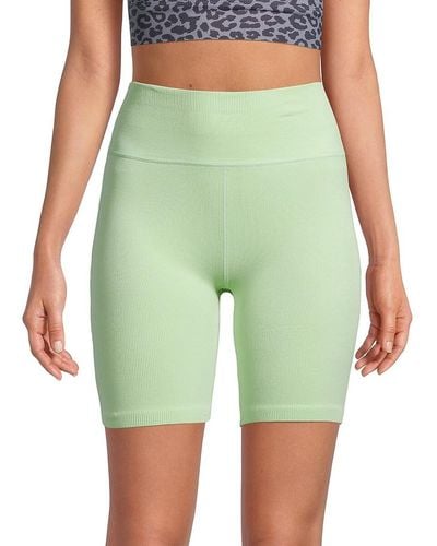 Calvin Klein High-rise Ribbed Bike Shorts - Green