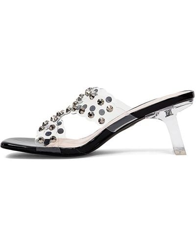 Ninety Union Mika Studded Transparent Sandals - Metallic