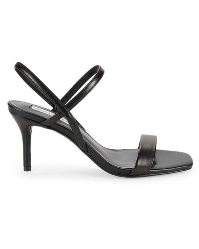 Saks Fifth Avenue Goldtone Slingback Sandals - Black