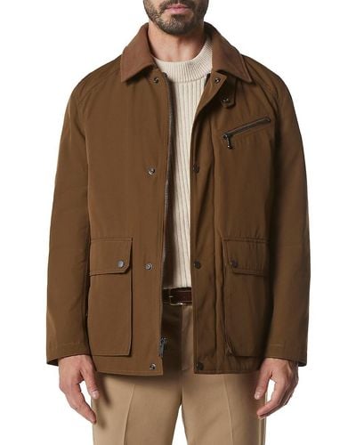 Andrew Marc Axial Padded Field Jacket - Brown