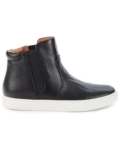 Gentle Souls Hale Leather High-top Slip-on Trainers - Black
