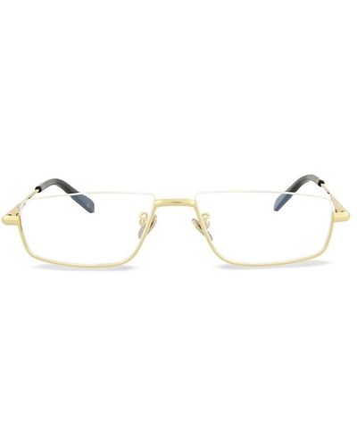 Brioni 56mm Rectangle Eyeglasses - Metallic