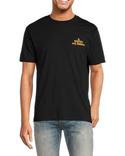 Scotch & Soda Relaxed Fit Logo Graphic Tee - Black