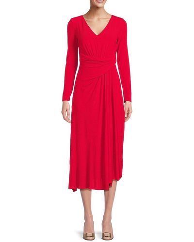 BCBGMAXAZRIA Ruched A-line Dress - Red