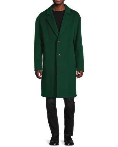 Fleurette Wool Overcoat - Green
