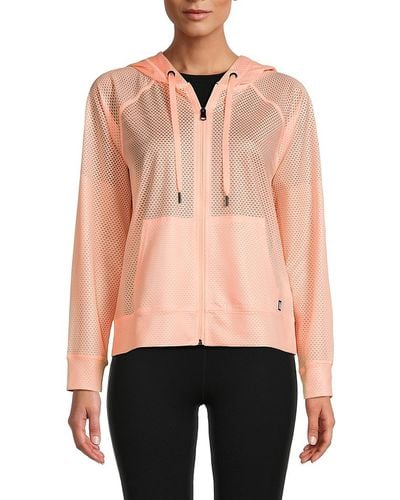 DKNY Chintz Honeycomb Track Jacket - Pink
