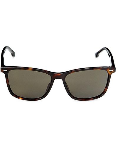BOSS 56mm Rectangle Sunglasses - Brown