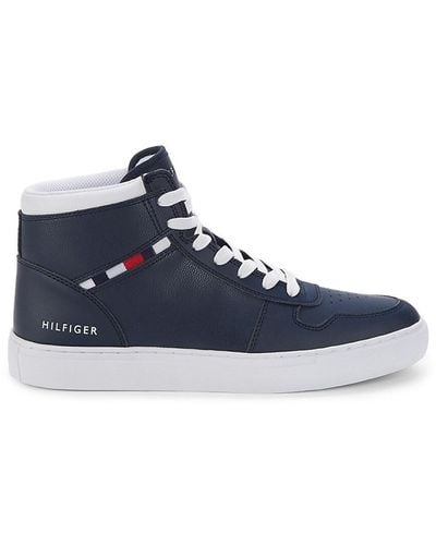 Tommy Hilfiger Belmor Perforated High-top Sneakers - Blue