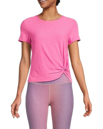 Beyond Yoga Featherweight Twisted Tee - Pink