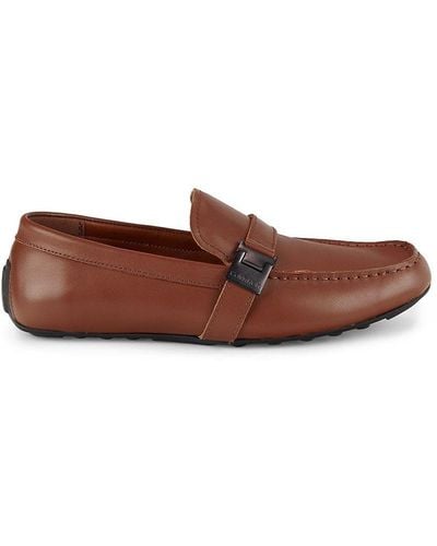 Brown Calvin Klein Slip-on shoes for Men | Lyst
