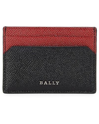 Bally Calf Leather Card Case - Red