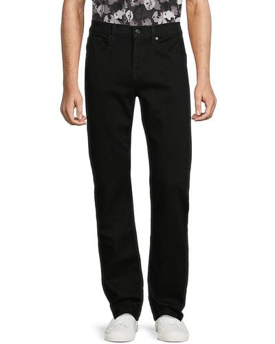 7 For All Mankind Austin Squiggle Straight Jeans - Black