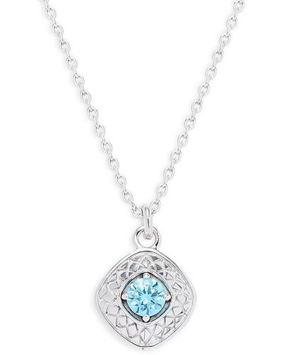 Judith Ripka Sterling Silver & Sky Cubic Zirconia Pendant Necklace - White