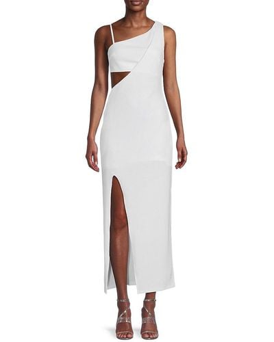 Rachel Roy Cutout One Shoulder Maxi Gown - White